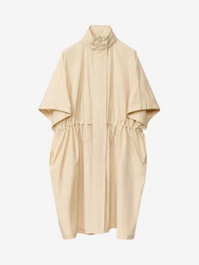 Fabiana Filippi Technical Taffeta Parka In Neutral