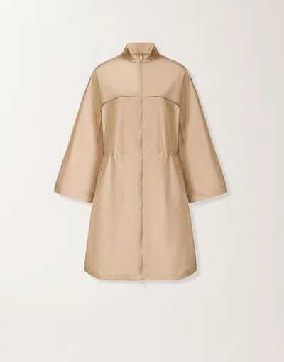Fabiana Filippi Technical Taffeta Parka In Neutral
