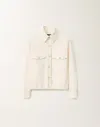 Fabiana Filippi Techno Tailoring Bomber Jacket In White