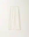 Fabiana Filippi Tecno Tailoring Cropped Trousers With Elastic Waistband In White