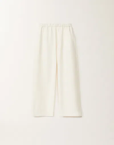 Fabiana Filippi Tecno Tailoring Cropped Trousers With Elastic Waistband In White