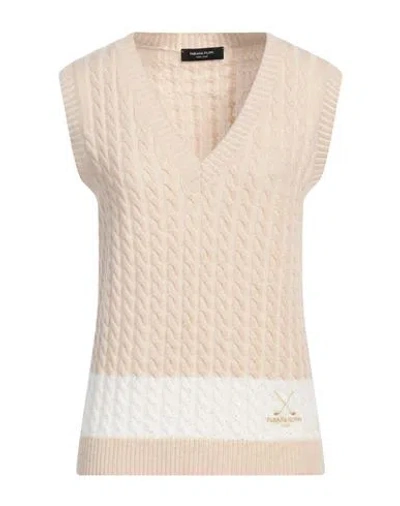 Fabiana Filippi Terra Golf Woman Sweater Beige Size 10 Cashmere, Virgin Wool, Silk, Alpaca Wool, Pol