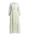 Fabiana Filippi Terra Woman Maxi Dress Light Green Size 10 Linen