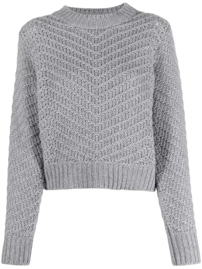 FABIANA FILIPPI TEXTURED CHEVRON KNIT TOP