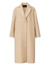 Fabiana Filippi Textured-effect Drawstring Single-breasted Coat In Neutral