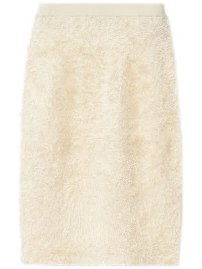 Fabiana Filippi Textured-finish Midi Skirt In Neutrals