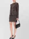 Fabiana Filippi Textured Fringe Jacket And Pockets In Brown
