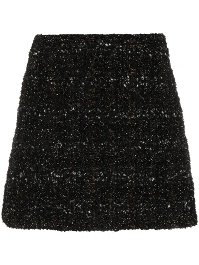 Fabiana Filippi Textured High-waist Skirt In Black