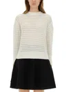 Fabiana Filippi Open-knit Crew Neck Long Sleeve Sweater