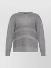 Fabiana Filippi Textured Grey Knit Sweater With Ribbing And Cable Knit Details In Gray