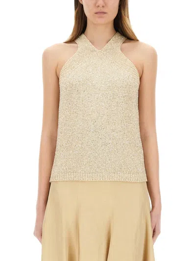 Fabiana Filippi Textured Knit Tank Top In Neutrals
