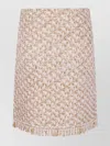 Fabiana Filippi Textured Midi Skirt With Fringe And Sequins