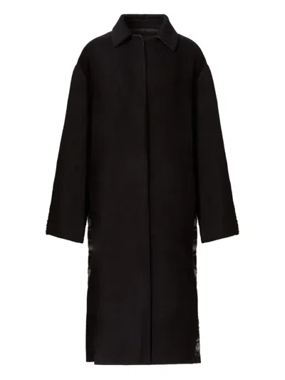 Fabiana Filippi Textured Panelled Coat In Animal Print