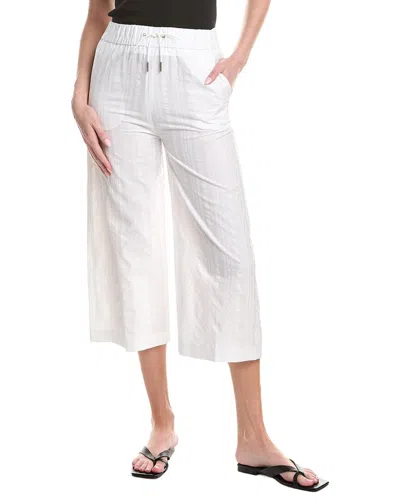 Fabiana Filippi Textured Poplin Cropped Trouser In White