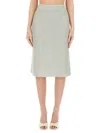 Fabiana Filippi Metallic-accented Cotton Blend Skirt In Grey