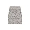 Fabiana Filippi Textured Wool And Alpaca Blend Skirt With Frayed Hem In Gray