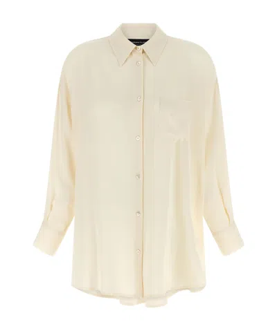 Fabiana Filippi Thread Embellished Long Sleeved Shirt In White