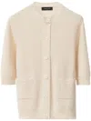 Fabiana Filippi Three-quarter-sleeved Cardigan In White