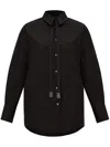 Fabiana Filippi Tie-embellished Shirt In Schwarz