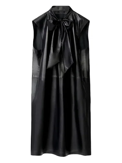 Fabiana Filippi Tie-neck Sleeveless Midi Dress In Black