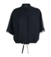 Fabiana Filippi Midnight Blue Linen And Viscose Shirt In Navy