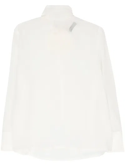 Fabiana Filippi Tied-neck Sheer Blouse In White
