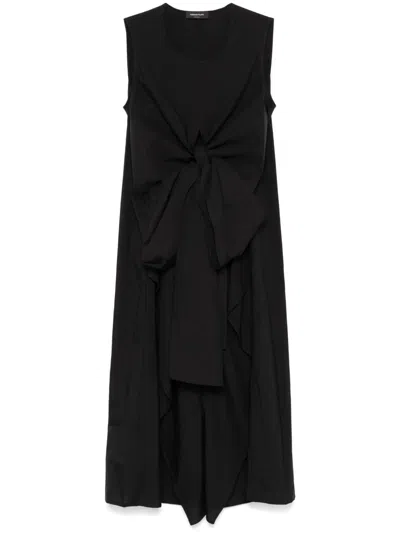 Fabiana Filippi Tied-waist Midi Dress In Black