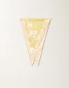 Fabiana Filippi Tilia-print Silk Losange Scarf In Yellow