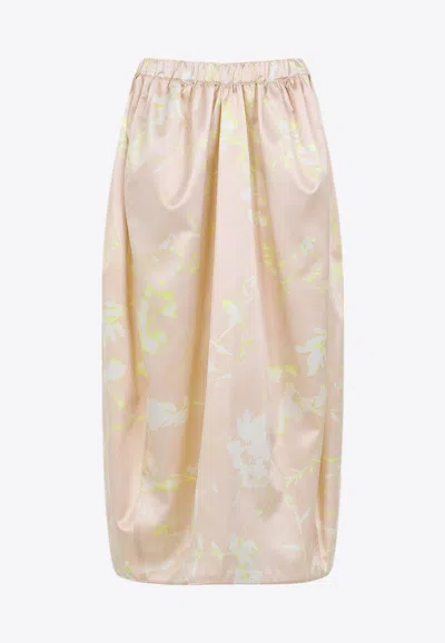 FABIANA FILIPPI TILIA PRINT SILK MIDI SKIRT