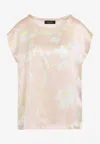 Fabiana Filippi Tilia Print Silk Top In Pink