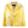 Fabiana Filippi All-over Patterned Silk Blazer In Yellow