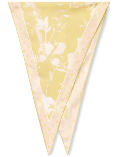 Fabiana Filippi Tillia-print Silk Scarf In Yellow