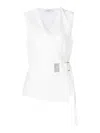 Fabiana Filippi Embellished Wrap Blouse In White
