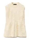 Fabiana Filippi Frayed-effect Viscose Sweater In White
