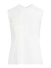 Fabiana Filippi Sleeveless Silk Lace Top In White