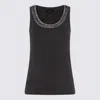 Fabiana Filippi Top Embellished Neckline Sleeveless Design Style