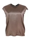 Fabiana Filippi Silk Blend Top In Brown