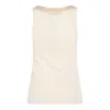 Fabiana Filippi Sleeveless Top Embellished Neckline Detail In White
