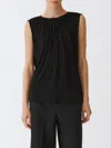 Fabiana Filippi Fluid Viscose Jersey Top In Schwarz