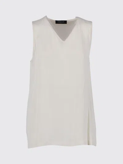 Fabiana Filippi Enver Satin Front Back Top With Filo Diamante Detail In White