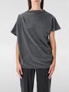 Fabiana Filippi Asimmetric Top With Detail On Shoulder In Gray