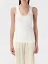 Fabiana Filippi White Top Featuring Bronze Lame Edges In White