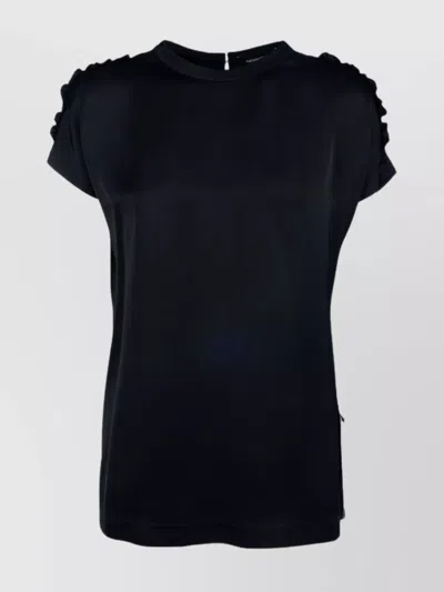 Fabiana Filippi Top Featuring Ruffled Sleeves In Black