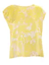 Fabiana Filippi Sleeveless Silk Top With Contrasting Color Pattern In Green