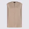 Fabiana Filippi Linen Top In Beige