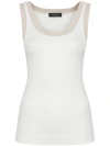 Fabiana Filippi Lurex-trim Ribbed Tank Top In White