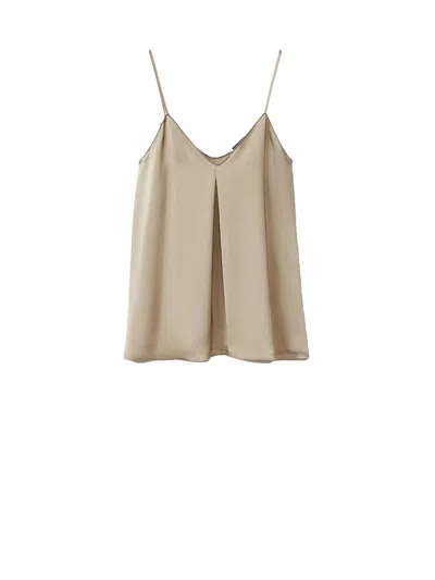 Fabiana Filippi Top Thin Straps Clay In Neutral
