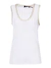 Fabiana Filippi White Top Featuring Bronze Lame Edges In White