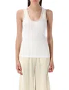 Fabiana Filippi White Top Featuring Bronze Lame Edges In White