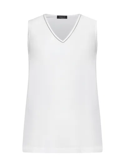 Fabiana Filippi V-neck T-shirt In White